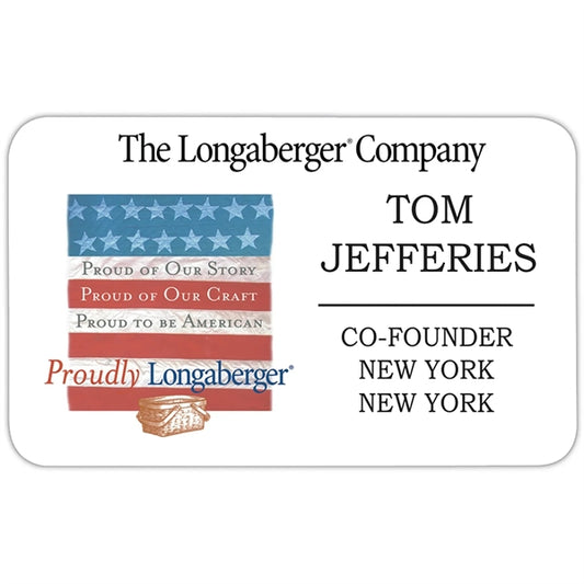 6-9 Sq In Fort Worth Plastic Name Badge