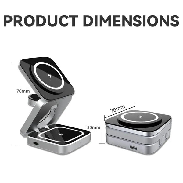 Travel Foldable Wireless Charger for Multiple Devices