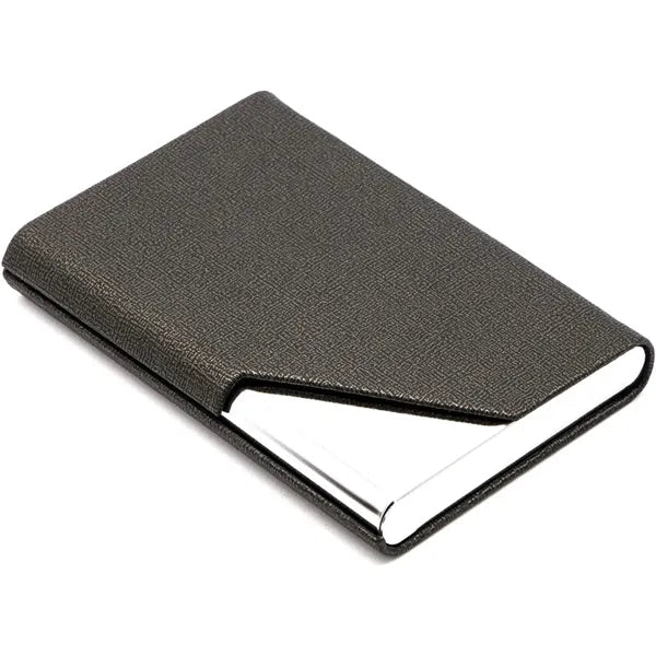 PU Leather and Stainless Steel Multi Business Card  Holder
