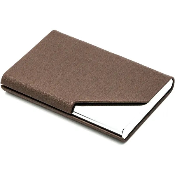 PU Leather and Stainless Steel Multi Business Card  Holder