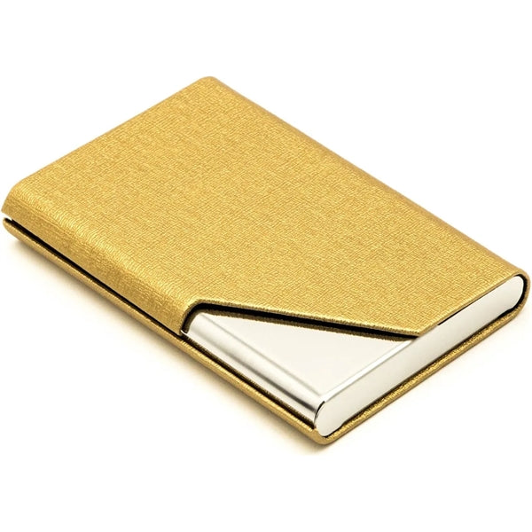 PU Leather and Stainless Steel Multi Business Card  Holder