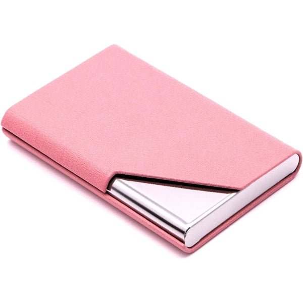 PU Leather and Stainless Steel Multi Business Card  Holder