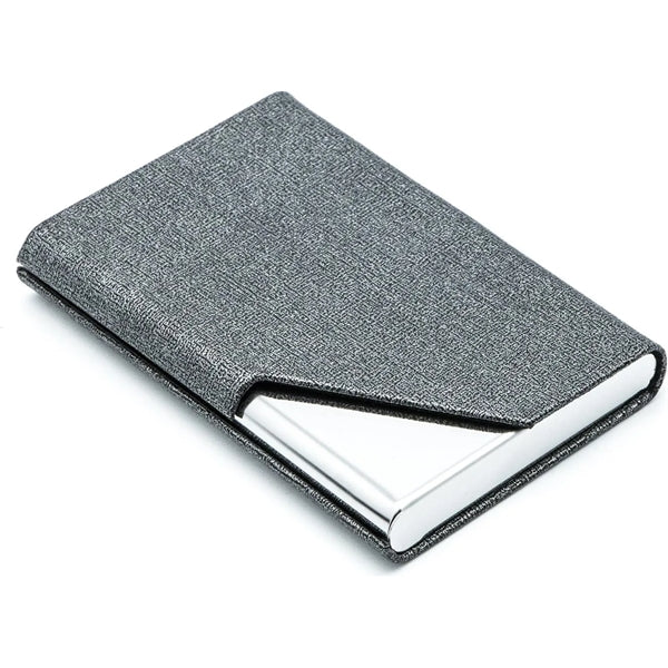 PU Leather and Stainless Steel Multi Business Card  Holder