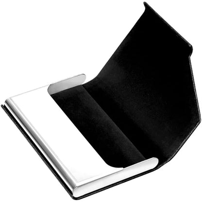 PU Leather and Stainless Steel Multi Business Card  Holder