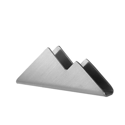Metal Montain Peak Shape Desktop Card Holder