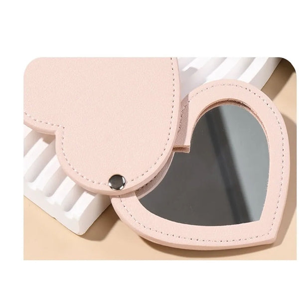 Heart Shaped Leather Mirror