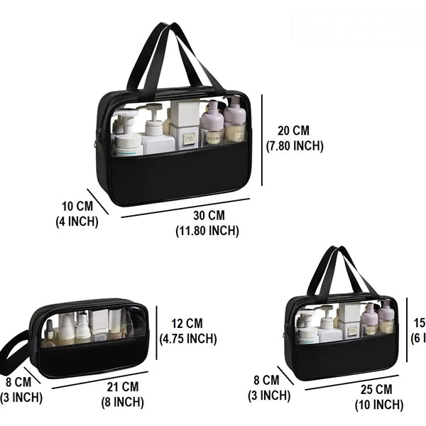 Clear PVC Travel Cosmetic Bag Toiletry Makeup Organizer