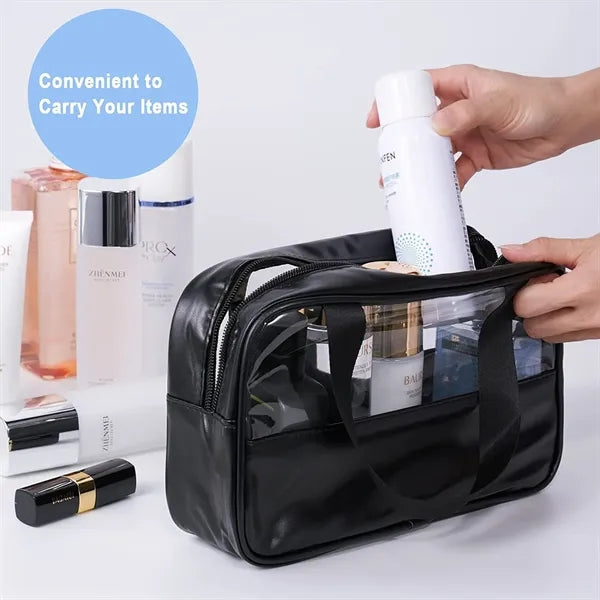Clear PVC Travel Cosmetic Bag Toiletry Makeup Organizer