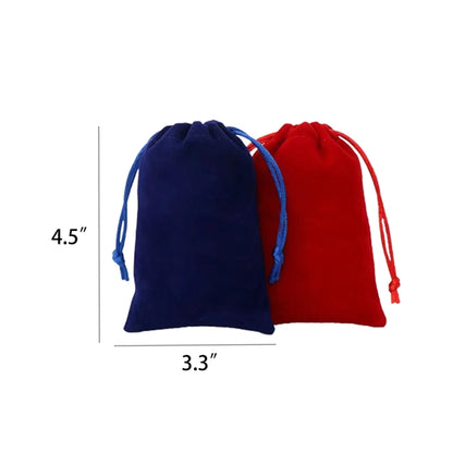 Plush Drawstring Flat Mouth Storage Bag