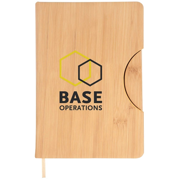 5.8x8.3 Maui Faux Bamboo Notebook with Phone Holder