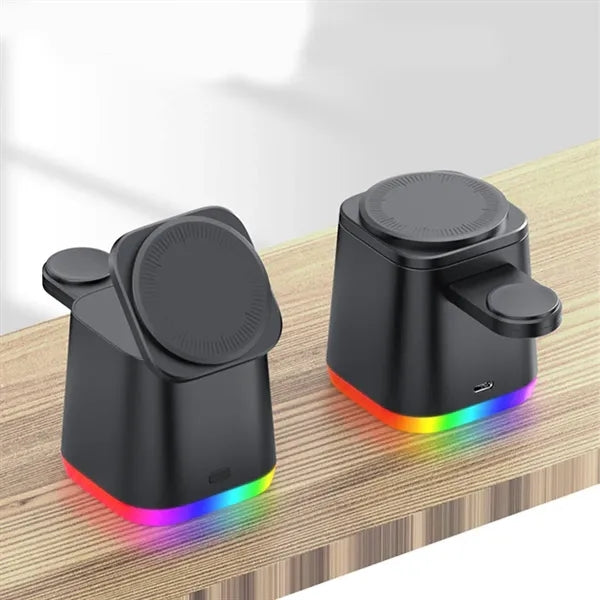 3 In 1 Magnetic Wireless Ambient Light Charging Station