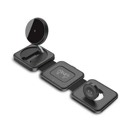 3 In1 Wireless Charging Magnetic Foldable Charger Station