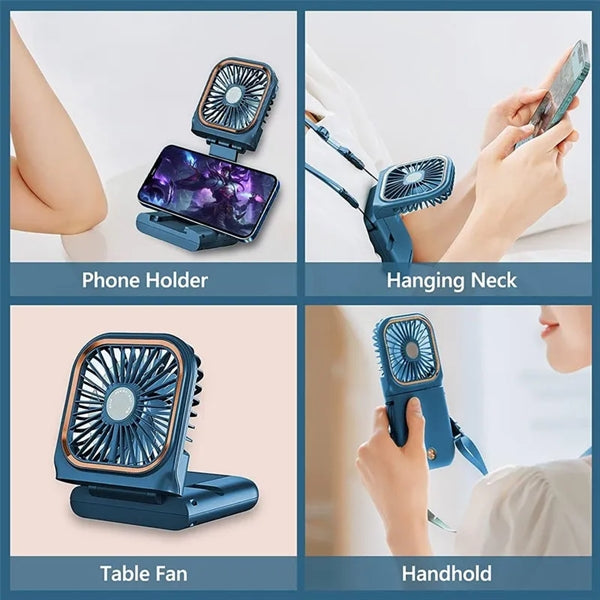 Folding Fan With Phone Stand