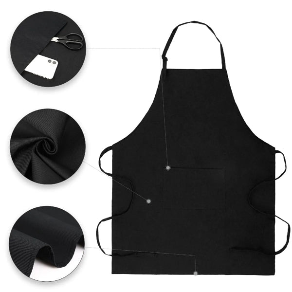 7 OZ. ADJUSTABLE TWILL BIB APRON/ 2-POCKET