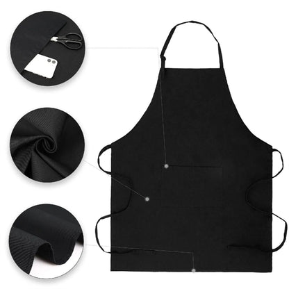 7 OZ. ADJUSTABLE TWILL BIB APRON/ 2-POCKET