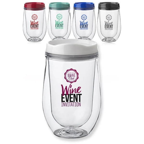 15 oz. Double Wall Acrylic Tumbler w/ Black Top