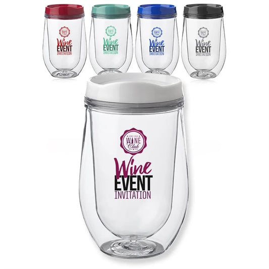 15 oz. Double Wall Acrylic Tumbler w/ Black Top