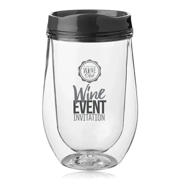 15 oz. Double Wall Acrylic Tumbler w/ Black Top