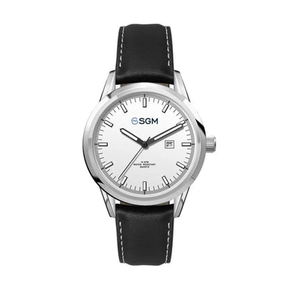 34MM SS, SILVER CASE, 3-HAND MVT, DTE