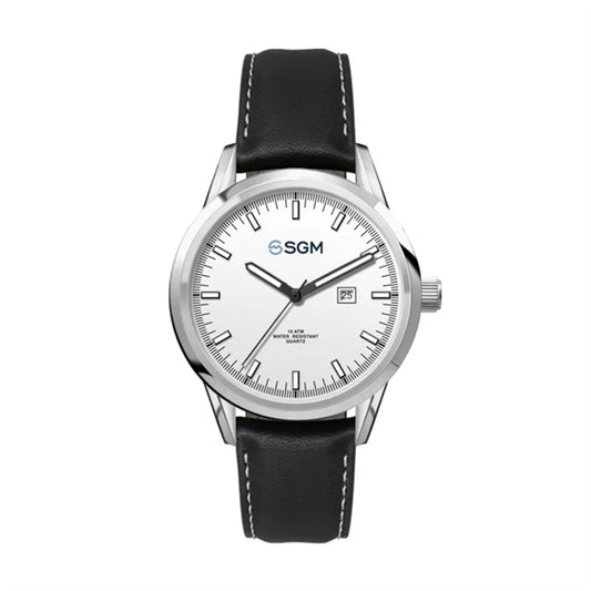 34MM SS, SILVER CASE, 3-HAND MVT, DTE