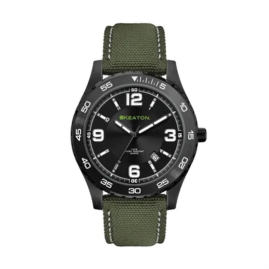 42MM, BLACK METAL CASE, 3-HAND MVT, DTE