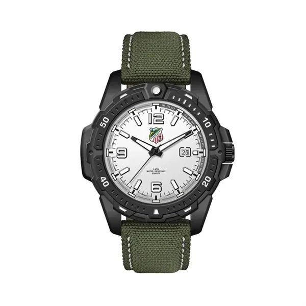 45MM. BLACK METAL CASE, 3-HAND MVT, DTE