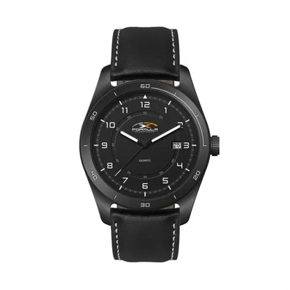 42MM, SS, BLACK CASE, 3-HAND MVT, DTE