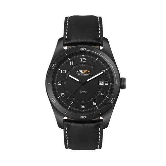 42MM, SS, BLACK CASE, 3-HAND MVT, DTE