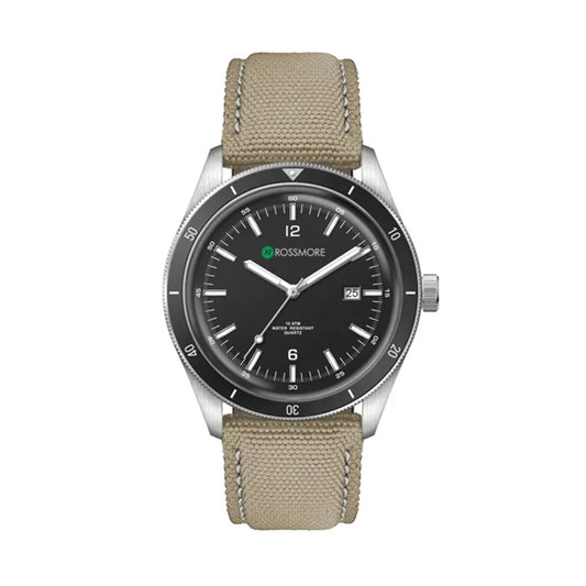 41MM, SS, SILVER CASE, BK BEZEL, 3-HAND MVT, DTE