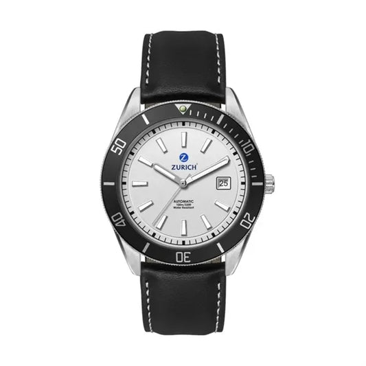 42MM, SS, SILVER CASE, BK BEZEL, "AUTOMATIC" MVT, DTE
