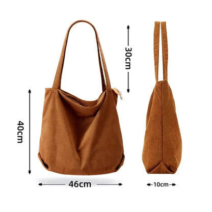 Women Corduroy Tote Bag