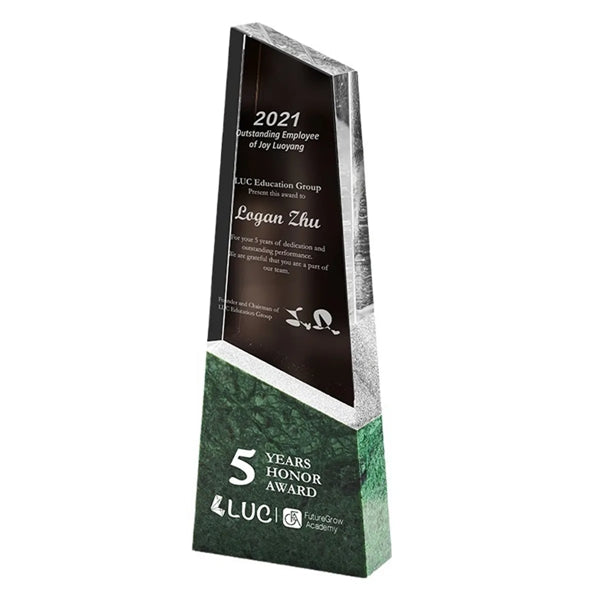 Customized Crystal Glass Trophy