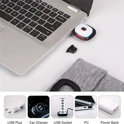 LED Beanie Hat with USB Rechargeable Light