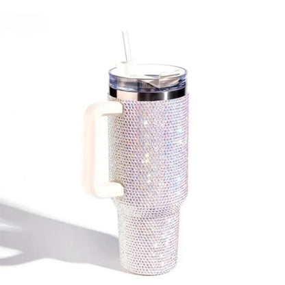 40 Oz Bling With Handle Rhinestones Tumbler