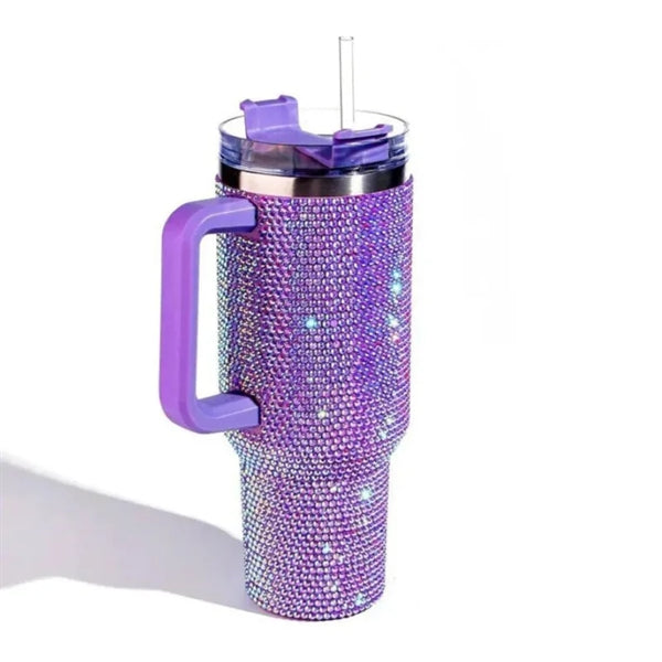 40 Oz Bling With Handle Rhinestones Tumbler