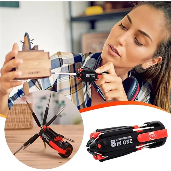 Multi Screwdriver Hand Tool With Worklight And Flashlight