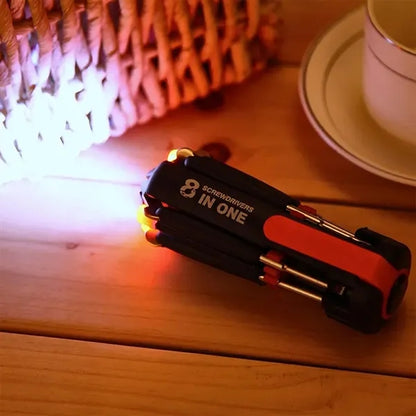 Multi Screwdriver Hand Tool With Worklight And Flashlight