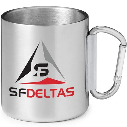 10oz.Travel Stainless Double Wall &keep Hot-Carabiner Handle