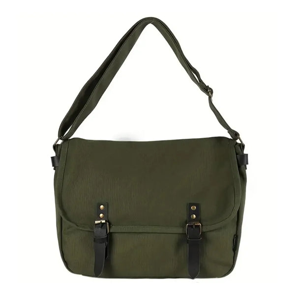 Unisex Canvas Crossbody Bag, -Duty, Large Capacity.