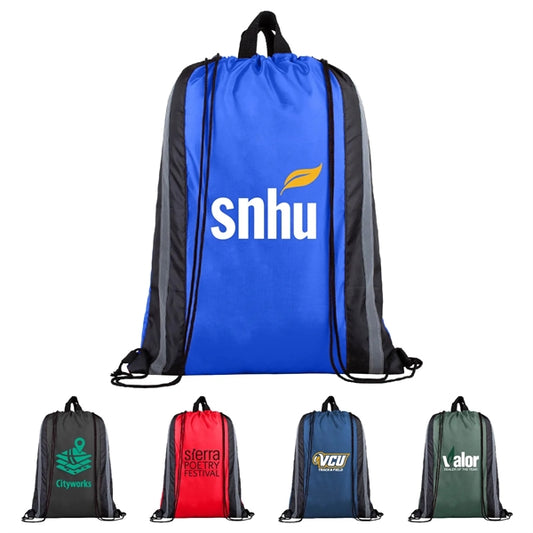 210D Polyester Drawstring Gym & Sports Travel Backpack