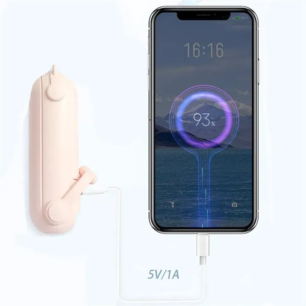 Multifunctional Rechargeable Handheld Fan With Flashlight