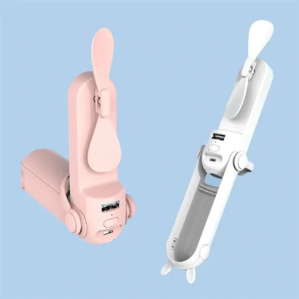 Multifunctional Rechargeable Handheld Fan With Flashlight