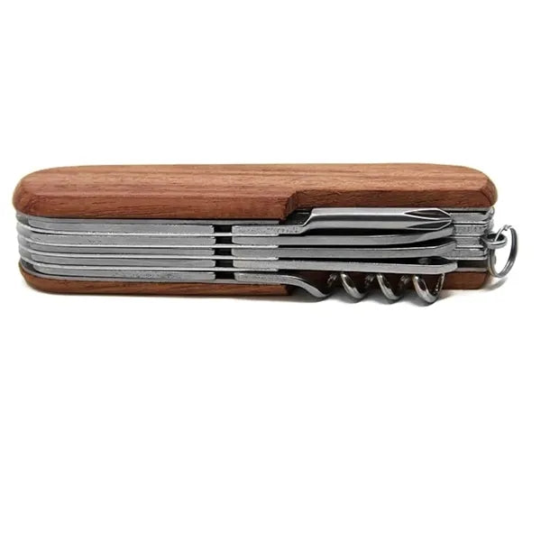 Pocket Foldable Multitool With Wood Handle