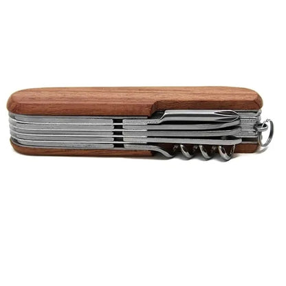 Pocket Foldable Multitool With Wood Handle