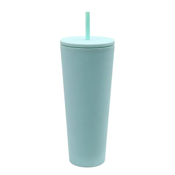 Straw Travel Mug With Lid