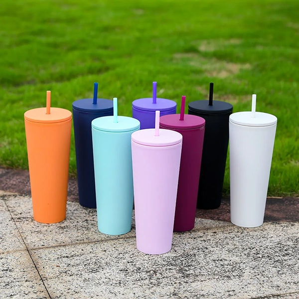 Straw Travel Mug With Lid