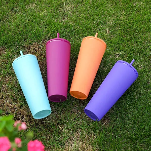 Straw Travel Mug With Lid