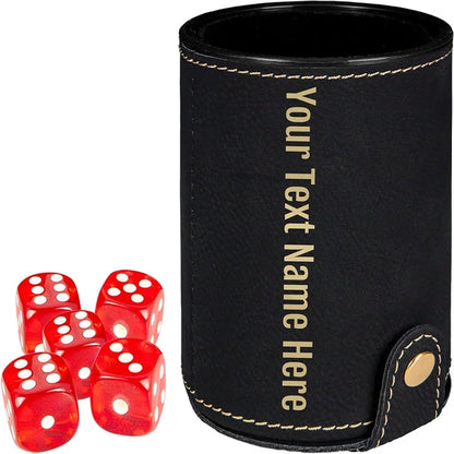 Personalized Set Of Dice Cup With Storage Compartment