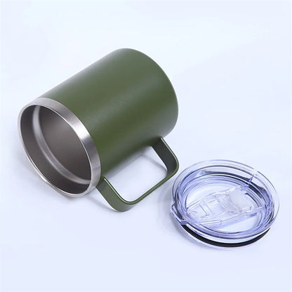 Double Layer Vacuum With Handle Thermos Cup