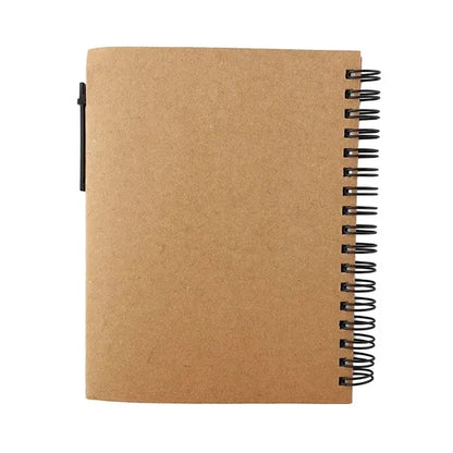 Spiral Notebook With Pen In Holder And Sticky Notes
